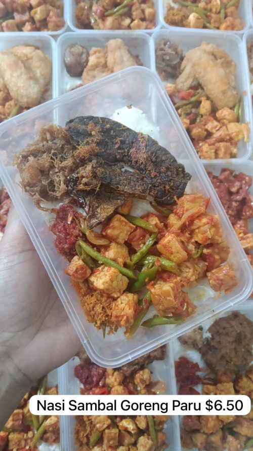 Nasi Sambal Goreng Paru (Beef Lung)