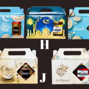 Patterned Box with Handle (fits 2 small regular bottles) - Image 4