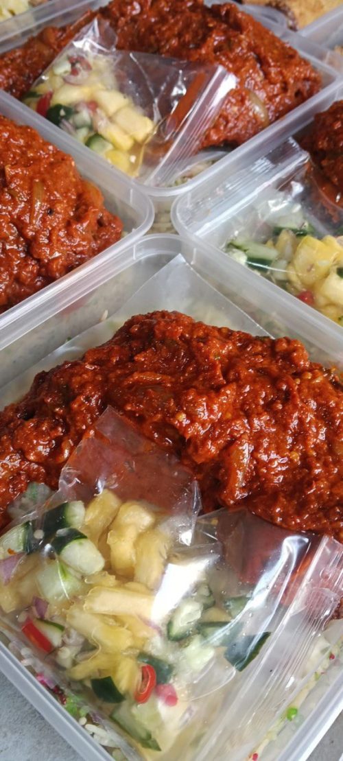 Nasi Hujan Panas (Ayam Masak Merah)