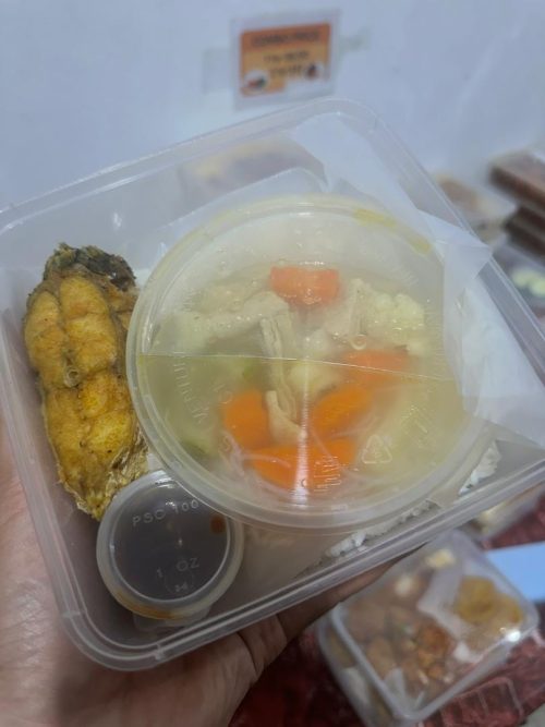 Nasi Sup Petola Ikan Goreng