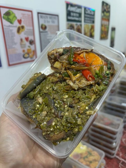 Nasi Ikan Tongkol Terung Sambal Cili Ijo